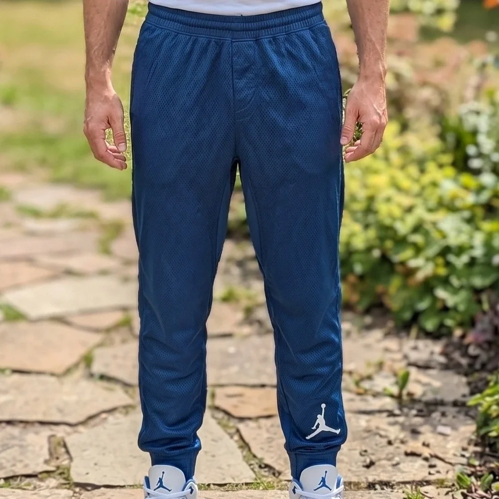 Jordan Boys Royal‎ Blue Mesh Athletic Jogger Pants Jumpman Basketball XL 13-15Y